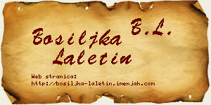 Bosiljka Laletin vizit kartica